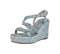 Keilsandalette ALMA EN PENA "ALMA EN PENA Sandalen Veloursleder/Textil", Damen, Gr. 38, blau (jeans), Textil, Veloursleder, Schuhe (69684123-38) jeans