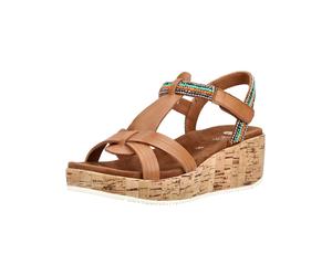 Keilsandalette ARA "Ara Sandalen Glattleder", Damen, Gr. 39, braun (cognac), Glattleder, Schuhe (18544244-39) cognac