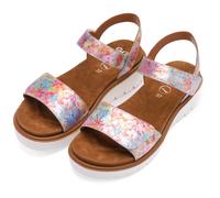 Keilsandalette ARA "BILBAO", Damen, Gr. 40, bunt (multicolor), Glattleder, mehrfarbig, Schuhe, Sommerschuh, Sandale, Keilabsatz, Klett, Weite G (weit), Topseller (38705400-40) multicolor