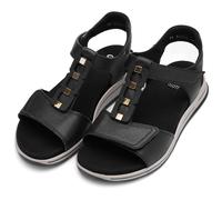 Keilsandalette ARA "OSAKA-S", Damen, Gr. 38, schwarz, Glattleder, unifarben, Basic, Schuhe, Keilabsatz, Riemchensandale mit High Soft-Funktion, H-Weite (21979565-38) schwarz