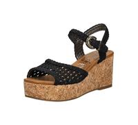 Keilsandalette BLOWFISH "Blowfish Sandalen Lederimitat", Damen, Gr. 40, schwarz, Lederimitat, casual, Schuhe (59640336-40) schwarz