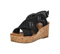 Keilsandalette BLOWFISH "Blowfish Sandalen Lederimitat", Damen, Gr. 40, schwarz, Lederimitat, Schuhe (79413200-40) schwarz