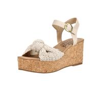 Keilsandalette BLOWFISH "Blowfish Sandalen Lederimitat/Textil", Damen, Gr. 37, beige, Lederimitat, Textil, Schuhe (42065339-37) beige