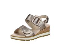 Keilsandalette CAPRICE "Caprice Sandalen Leder", Damen, Gr. 37, beige (taupe), Leder, Schuhe (43522559-37) taupe