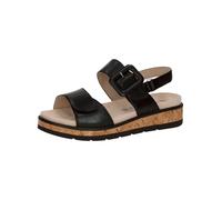 Keilsandalette CAPRICE "Caprice Sandalen Nappaleder", Damen, Gr. 36, schwarz, Nappaleder, Schuhe (86786467-36) schwarz