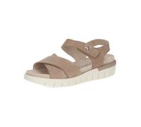 Keilsandalette CAPRICE "Caprice Sandalen Veloursleder", Damen, Gr. 40, braun (hellbraun), Veloursleder, Schuhe (75701702-40) hellbraun