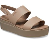 Keilsandalette CROCS "Brooklyn Low Wedge", Damen, Gr. 39, braun (latte, mushroom), Croslite™, Schuhe, Sommerschuh, Sandale, Keilabsatz, mit modischer Plateausohle (29804347-39) latte, mushroom