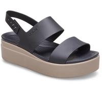 Keilsandalette CROCS "Brooklyn Low Wedge", Damen, Gr. 39, schwarz (schwarz, mushroom), Croslite™, Schuhe, Sommerschuh, Sandale, Keilabsatz, mit modischer Plateausohle (85860331-39) schwarz, mushroom