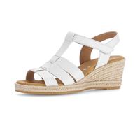 Keilsandalette GABOR "Athen", Damen, Gr. 42, sanftes weiß, Kalbsleder, Schuhe, Sommerschuh, Riemchensandale in Schuhweite G (=weit) (98123561-42) sanftes weiß