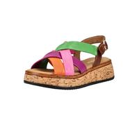 Keilsandalette GABOR COMFORT "Gabor Comfort Sandalen Glattleder", Damen, Gr. 40,5, multicolor, Glattleder, Schuhe (56040039-40,5) multicolor