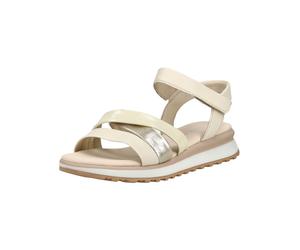 Keilsandalette GABOR COMFORT "Gabor Comfort Sandalen Glattleder", Damen, Gr. 40, beige (vanille), Glattleder, Schuhe (21832807-40) vanille