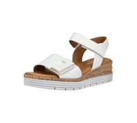 Keilsandalette GABOR "GENUA", Damen, Gr. 42, weiß, Kalbsleder, unifarben, Schuhe Keilsandalette, Keilabsatz, Sommerschuh, Sandale mit Klettverschlüssen, Weite G (10775004-42)