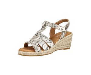 Keilsandalette GABOR COMFORT "Gabor Comfort Sandalen Leder", Damen, Gr. 37,5, sage, Leder, Schuhe (11777632-37,5) sage