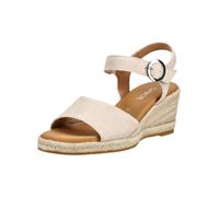 Keilsandalette GABOR COMFORT "Gabor Comfort Sandalen Leder", Damen, Gr. 39, beige, Leder, Schuhe (12982127-39) beige