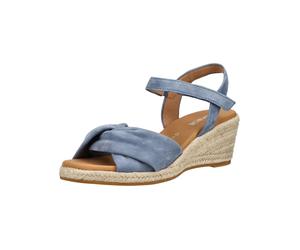 Keilsandalette GABOR COMFORT "Gabor Comfort Sandalen Leder", Damen, Gr. 39, heaven, Leder, Schuhe (91603140-39) heaven