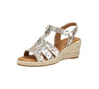 Keilsandalette GABOR COMFORT "Gabor Comfort Sandalen Leder", Damen, Gr. 40,5, sage, Leder, Schuhe (11777632-40,5) sage