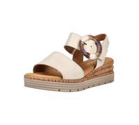 Keilsandalette GABOR "Genua", Damen, Gr. 42, creme, Glattleder, Schuhe, Plateau, Sommerschuh mit dekorativer Zierschnalle, G-Weite (84256715-42) creme