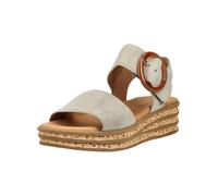 Keilsandalette GABOR "Gabor Sandalen Leder", Damen, Gr. 38,5, grün, Leder, Schuhe (27171214-38,5) grün