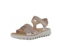 Keilsandalette GABOR "Gabor Sandalen Leder", Damen, Gr. 39, puder, Leder, Schuhe (69428341-39) puder