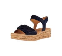 Keilsandalette GABOR "Gabor Sandalen Leder", Damen, Gr. 40,5, atlantik, Leder, Schuhe (10890412-40,5) atlantik