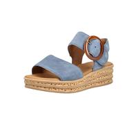 Keilsandalette GABOR "Gabor Sandalen Leder", Damen, Gr. 43, denim, Leder, Schuhe (66781226-43) denim