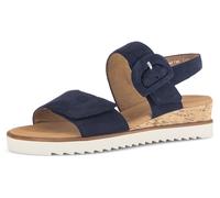 Gabor Damen Riemchensandalen, Frauen Sandalen,Sommersandalen,Absatz,Sommerschuhe,Freizeitschuhe,offene Schuhe,Blue (Kork/Creme),39 EU / 6 UK