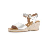 Keilsandalette GABOR "Keilsandalette", Damen, Gr. 38,5, silber, Schuhe (49895519-38,5) silber