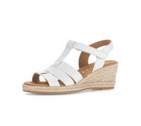 Keilsandalette GABOR COMFORT "Gabor Comfort Sandalen Leder", Damen, Gr. 39, weiß, Leder, Schuhe (19811706-39) weiß