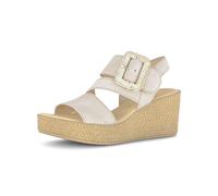 Gabor Damen Keilsandalen, Frauen Sandalen,antikrosa,silbrt,Casual,Fashion,metallic,Effekt,Easy-Walking,elegant,geschlossen,abetone,40 EU / 6.5 UK