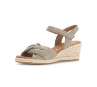 Keilsandalette GABOR COMFORT "Gabor Comfort Sandalen Leder", Damen, Gr. 41, beige, Leder, Schuhe (95045361-41) beige