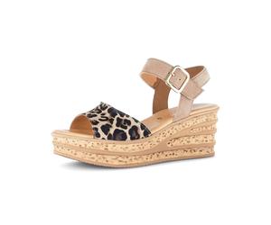 Keilsandalette GABOR "Keilsandalette", Damen, Gr. 44, beige, Schuhe (22270620-44) beige