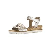 Keilsandalette GABOR "Keilsandalette Glattleder", Damen, Gr. 38, gold, Schuhe (87190645-38) gold