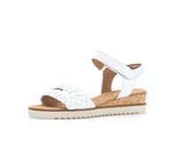 Keilsandalette GABOR "Keilsandalette Glattleder", Damen, Gr. 40, weiß, Schuhe (56519544-40) weiß