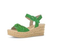 Keilsandalette GABOR "Keilsandalette Rauleder", Damen, Gr. 36, grün, Schuhe (97339957-36) grün