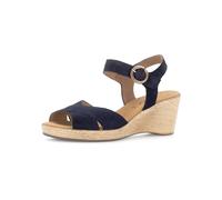 Keilsandalette GABOR "Keilsandalette Rauleder", Damen, Gr. 38, blau, Schuhe (25352944-38) blau