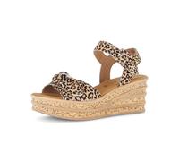 Keilsandalette GABOR "Keilsandalette Rauleder", Damen, Gr. 40,5, beige, Schuhe (99633346-40,5) beige