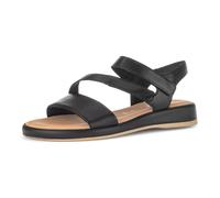 Keilsandalette GABOR "RHODOS", Damen, Gr. 40, schwarz, Leder, Schuhe Keilsandalette, Sommerschuh, Sandale, in Komfort-Schuhweite G (=weit) (22071523-40)