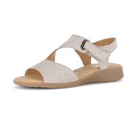 Keilsandalette GABOR "Rhodos", Damen, Gr. 43, beige, Nubukleder, Schuhe, Riemchensandale, Sommerschuh in Komfortweite G (=weit) (11518323-43) beige