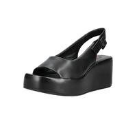 Keilsandalette HÖGL "Högl Sandalen Glattleder", Damen, Gr. 38,5, schwarz, Glattleder, Schuhe (59149420-38,5) schwarz