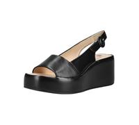 Keilsandalette HÖGL "Högl Sandalen Leder", Damen, Gr. 37, schwarz, schwarz, Leder, Schuhe (12021530-37) schwarz, schwarz