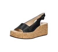 Keilsandalette HÖGL "Högl Sandalen Leder", Damen, Gr. 38,5, schwarz, Leder, Schuhe (29454718-38,5) schwarz