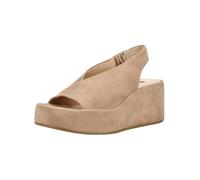 Keilsandalette HÖGL "Högl Sandalen Veloursleder", Damen, Gr. 38, taupe, Veloursleder, Schuhe (98145159-38) taupe