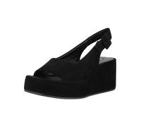 Keilsandalette HÖGL "Högl Sandalen Veloursleder", Damen, Gr. 41, schwarz, Veloursleder, Schuhe (41850702-41) schwarz