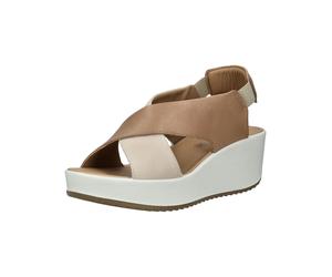 Keilsandalette IGI & CO "IGI & CO Sandalen Leder", Damen, Gr. 38, weiß, beige, Leder, Schuhe (94462442-38) weiß, beige
