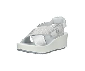 Keilsandalette IGI & CO "IGI & CO Sandalen Leder", Damen, Gr. 39, weiß, silber, Leder, Schuhe (25421736-39) weiß, silber