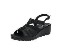 Keilsandalette IMAC "Imac Sandalen Nappaleder", Damen, Gr. 40, schwarz, Nappaleder, casual, Schuhe (86622306-40) schwarz