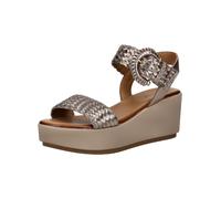 Keilsandalette INUOVO "INUOVO Sandalen Leder", Damen, Gr. 40, ash, Leder, Schuhe (84508111-40) ash