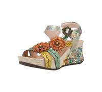 Keilsandalette LAURA VITA "LAURA VITA Sandalen Leder", Damen, Gr. 38, beige, Leder, Schuhe (68666143-38) beige