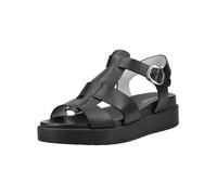 Keilsandalette NERO GIARDINI "Nero Giardini Sandalen Leder", Damen, Gr. 38, schwarz, Leder, Schuhe (60809131-38) schwarz