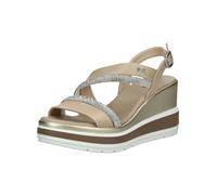 Keilsandalette NERO GIARDINI "Nero Giardini Sandalen Leder", Damen, Gr. 41, beige, Leder, Schuhe (87328030-41) beige